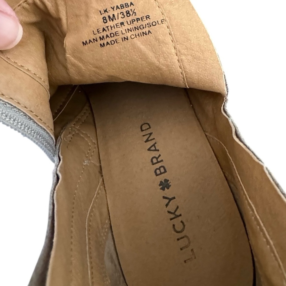 Lucky Brand Light Gray Wedge Ankle Boots - Picture 4 of 4